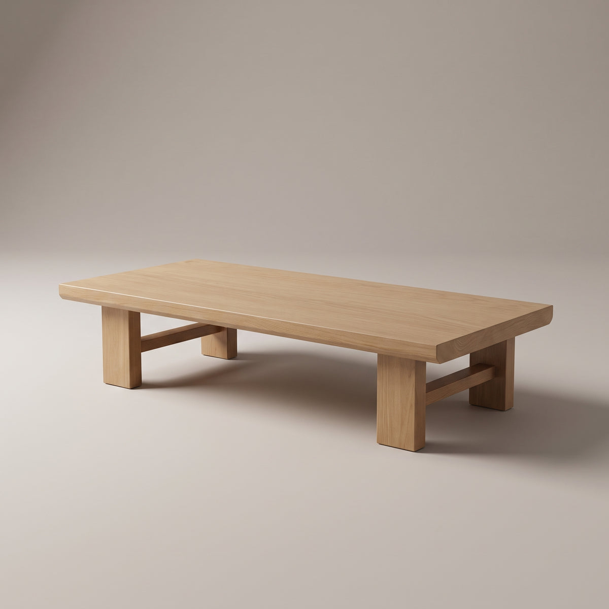 Table basse rectangulaire en bois massif – design nordique